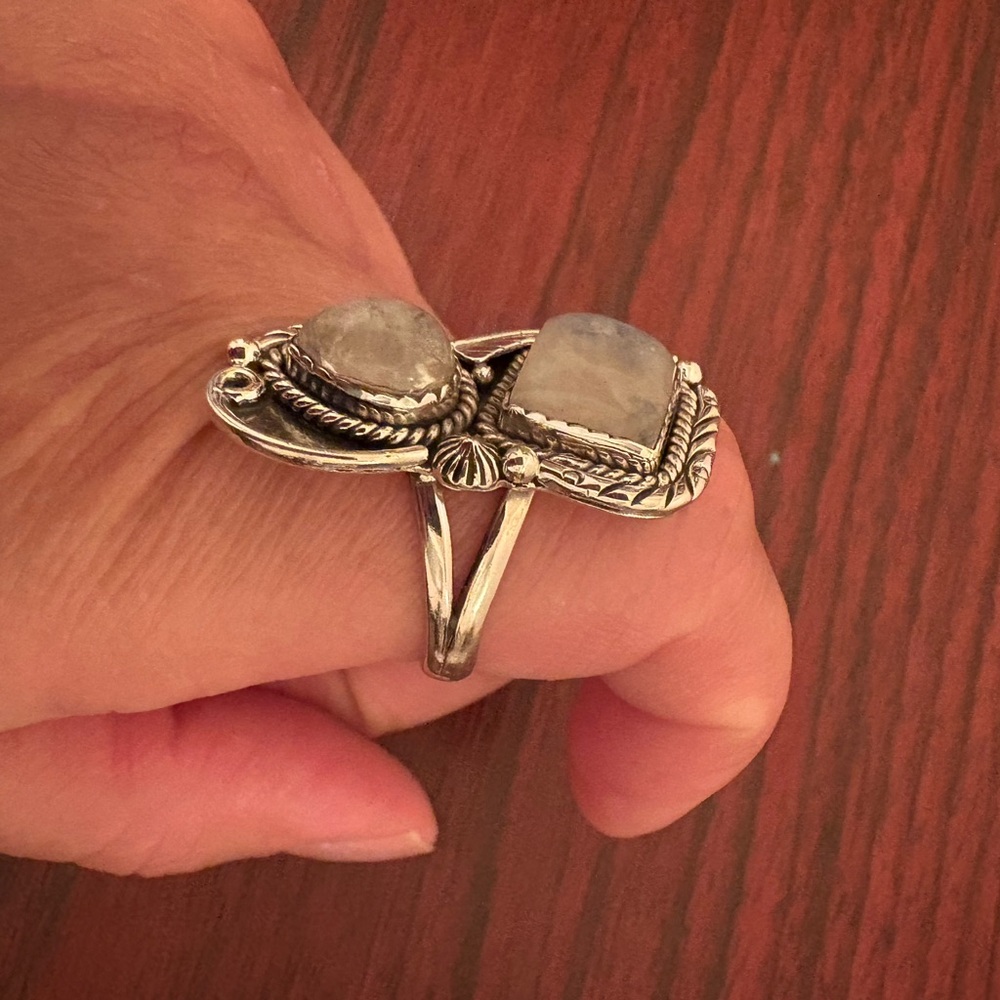 Rainbow Moonstone Ring - image 2